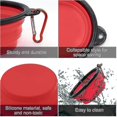 thumbnail image 5 of Collapsible Dog Bowl, 2 Pack Collapsible Dog Water Bowl For Cats Dogs, Portable Pet Drinking Bowl For Walking Parking 350ml (blue+red), 5 of 5