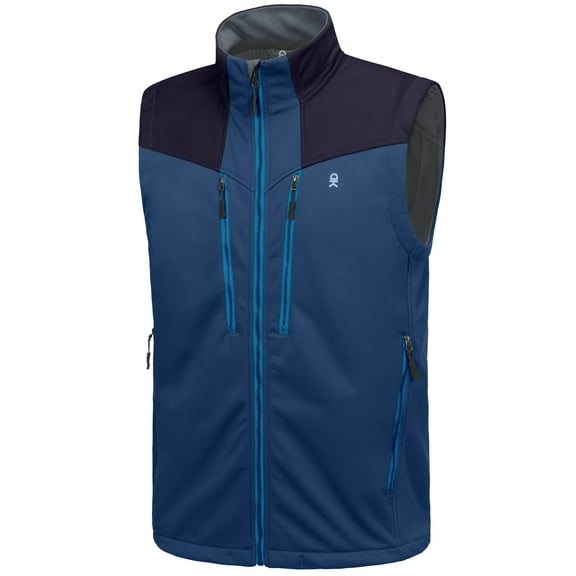 Little Donkey Andy Men's Fleece Lined Outdoor Vest Lightweight Windproof Warm Sleeveless Jacket for Hiking Trekking Travel Golf Vallarta Blue XL