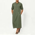 thumbnail image 4 of Antinious Men Solid Stand Collar Long Sleeve Button Pullover Comfortable Casual Shirts, 4 of 5