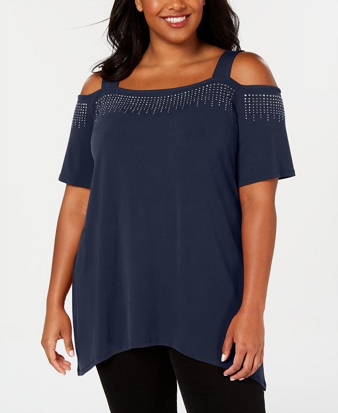 Jm collection cold shoulder top Clearance
