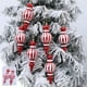 thumbnail image 1 of Adornos navideños, 2 piezas de calabazas pequeñas rojas y blancas para árbol de Navidad, colgante decorativo para eventos navideños, accesorio para decorar., 1 of 9