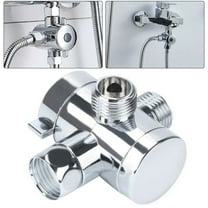 1/2" BSP Chrome 3-Way T-Adapter Shower Head Diverter Valve for Bath mixer Tap