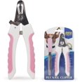 thumbnail image 1 of Cortaúñas para perros y gatos, cortaúñas para perros, con cierre de seguridad y lima de uñas, ideal para razas medianas y grandes, tijeras también para gatos, conejos, roedores (rosa) JFHHH pequeña, 1 of 3