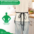 thumbnail image 3 of Yayeee Waist Apron with Pockets for Cooking Waterproof Half Server Aprons, Colorful School, 3 of 7