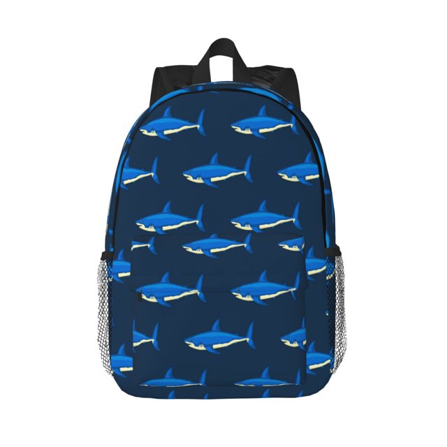 Disketp Cute Shark Mochila Escolar de 15 Pulgadas, Mochila Ligera para Estudiantes, Viajes y Trabajo, Cómoda y Resistente para el Uso Diario