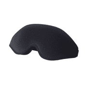 KUEON 3D Sleep Mask Set, Ergonomic Blackout Blindfold with Pouch & Earplugs for Travel, Nap, Home, Gift, Black