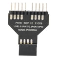 thumbnail image 4 of Adaptador de placa base de computadora NikouMX Adaptador convertidor USB2.0 de 9 pines ventilador de lámpara RGB, 4 of 8