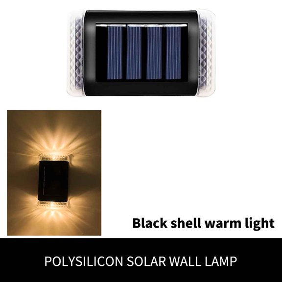 Fridja 4pcs Solar Lamp Outdoor Wall Lamp LED Courtyard Lamp Step Up And Down Luminous Night Lamp Clearance
