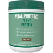 Vital Proteins Plant Based 20g Protein Powder with Probiotics for Digestive Gut Health, Chocolate, 16.5 oz
