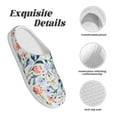 thumbnail image 5 of Xecao Watercolor Wildflowers 1 Print Cotton Slippers Fuzzy Warm Cozy Slippers Non Slip House Slippers For Indoor Outdoor Cotton Slippers House Slippers-35/36, 5 of 7