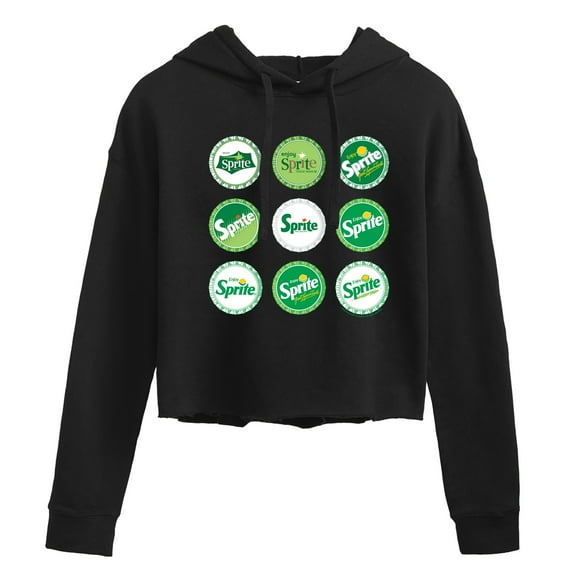 Sprite - Bottle Cap Evolution - Juniors Cropped Pullover Hoodie