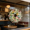 thumbnail image 5 of CHENjy Easter Wreath 35cm Artificial Flowers Speckled Eggs Front Door Decor Spring Ranunculus Daisies Farmhouse Wall Hanger Round Holiday Decoration Welcome Sign, 5 of 5