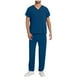 thumbnail image 1 of Penkiiy Scrubs Set para hombres, Classic V-Neck Stretch Top& Pantalones rectos Yoga Waistband 2XL Navy, 1 of 9