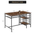 thumbnail image 3 of Yiwa 3-Piece Dining Table Set for 4, Kitchen Table with 2 Benches, Compact Set for Small Space Apartments, 3 of 8