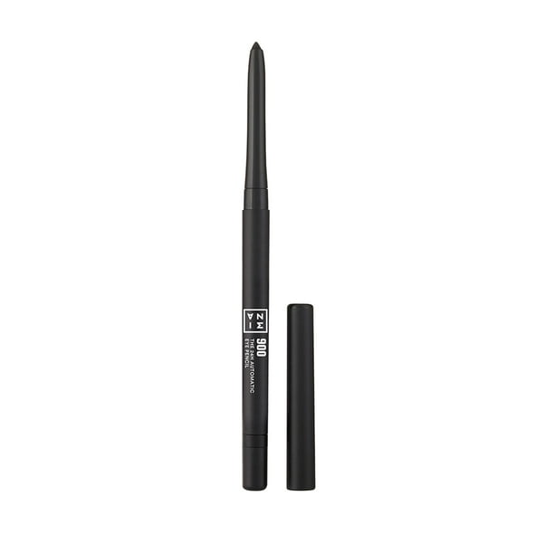 3Ina Makeup - Lápiz de ojos automático 24H 900 - Negro - Lápiz de ojos retráctil automático - Definición de larga duración - Altamente pigmentado - Sacapuntas y pincel integrados - Vegano - Cruelty Fr