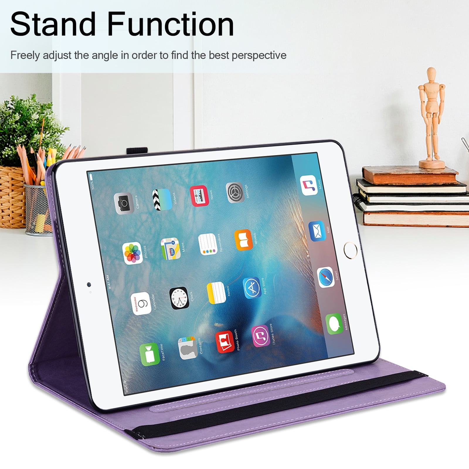 iPad Mini 1/2/3/4/5 Case, Slim Premium PU Leather Folio Stand