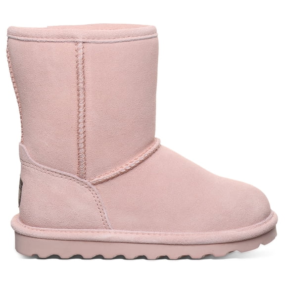 BEARPAW Elle Youth Rose Water Size 2 | Cozy Suede Winter Boots for Kids | Comfortable Slip-On Boots