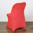 thumbnail image 2 of Efavormart 10PCS Stretchy Spandex Fitted Folding Chair Cover Dinning Event Slipcover For Wedding Party Banquet Catering - Coral, 2 of 3