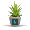 thumbnail image 1 of Juillet Août Leo Motif Constellation Faux Pot de Fleurs Ananas Mini Décor, 1 of 3