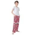 thumbnail image 3 of FORMRS Boys Pajama Pants with Pockets Size 6-8Y Kids Lounge Sleep Bottoms, Sweet Strawberry, 3 of 8
