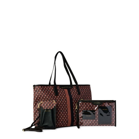 Time and Tru Women’s Tote  Organizer Pouch and Mobile Crossbody Handbag Set  3-Piece