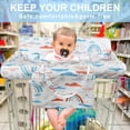 thumbnail image 2 of Shopping Cart Cover for Baby 2-in-1 High Chair Cover with Safety Harness Multifunctional Dinosaur Pattern Cart Covers for Babies Soft Padded Grocery Cart Cover for Baby Boy Girl, 2 of 4