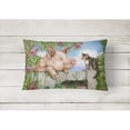 thumbnail image 2 of Carolines Treasures CDCO0349PW1216 Pig at the Gate with the Cat Fabric Decorative Pillow 12H x16W multicolor, 2 of 3