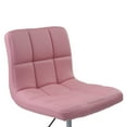 thumbnail image 3 of TOTO Office Desk Chair Armless, 19"-25" Adjustable Height for Home Office, Conference Room, Bar, Waiting Area, Pink, 3 of 6