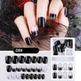 thumbnail image 1 of Herramientas para decoración de uñas, 24 uñas postizas reutilizables, uñas adhesivas, cobertura total, uñas postizas., 1 of 2