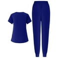 thumbnail image 4 of BDPORKAS Scrub Sets for Women V Neck Short Sleeve Tops Scrubs Jogger Suit Pants Nurse Workwear Pocketed Medical Uniform, 4 of 4