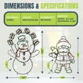 thumbnail image 3 of ProductWorks Pro Line Christmas Yard Decorations, 60" Snowman & 48" Santa, 3 of 12