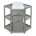 Badger Basket Diaper Corner Baby Changing Table with Hamper and Basket
