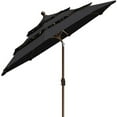 thumbnail image 2 of 10-Year-Non-Fading 9Ft 3 Tiers Market Umbrella Patio Umbrella Outdoor Table Umbrella with Ventilation, Black, 2 of 8