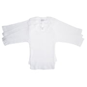 Bambini Long Sleeve White Lap T-Shirts, 3pk (Baby Boys or Baby Girls, Unisex)
