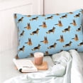 thumbnail image 4 of Lsque German Shepherd Dog Pattern Bedding Waterproof Pillow Protector Zippered Queen – Bed Bug Proof Pillow Encasement-20"x30", 4 of 6