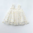 thumbnail image 2 of B91xZ Girls Short Sleeve Maxi Dress Ruffle Bottom Summer Flutter Sleeves Clothes,White 2-3 Years, 2 of 4