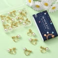 thumbnail image 6 of 1 Box 16Pcs Real 18K Gold Plated Clip On Earrings Findings Earring Clip Backs Acrylic Imitation Pearls Non Pierced Ear Components, 6 of 6