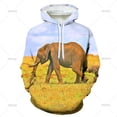 thumbnail image 3 of Venta caliente Sudadera con capucha con estampado 3D de elefante para hombres Sudadera con capucha con gráficos de animales Sudaderas de manga larga de moda Ropa de otoño para niños, 3 of 5