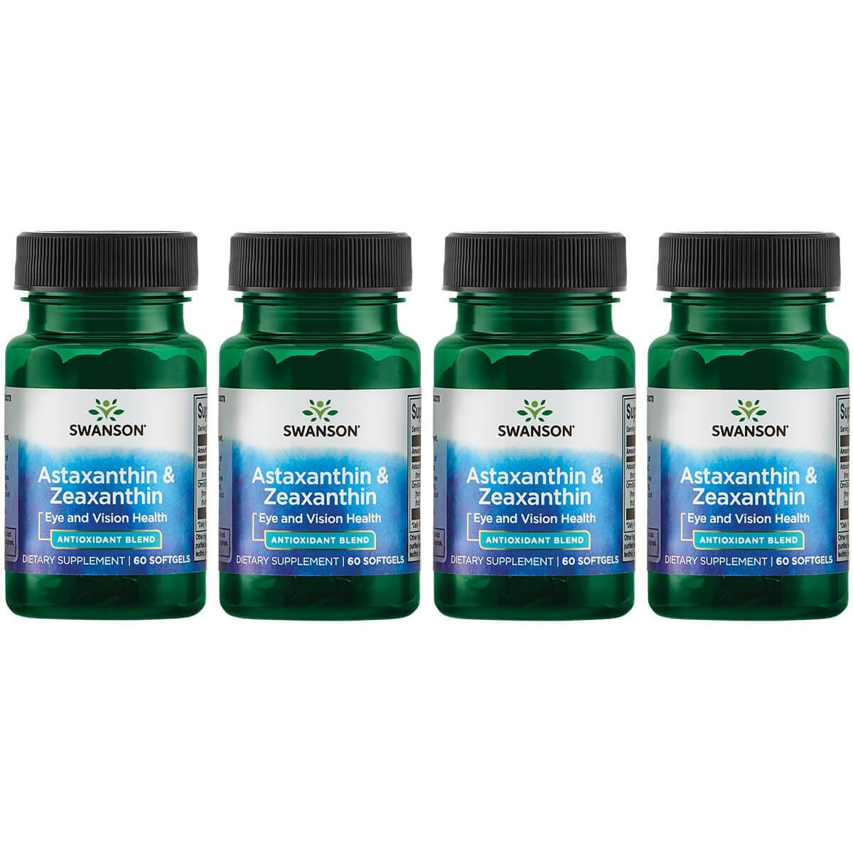 Swanson Astaxanthin & Zeaxanthin 60 Sgels 4 Pack