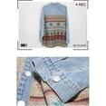 thumbnail image 5 of NANAHuang Western Jean Jacket for Womens Aztec Ethnic Denim Jacket Distressed Lapel Long Sleeve Button Down Shacket Coat, 5 of 6