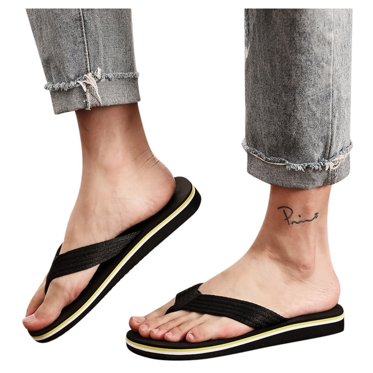 PEONAVET Mens Sport Flip Flops Comfort Orthotic Thong 