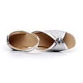 thumbnail image 4 of Zecgelong Girls Dress Shoes Mary Jane Low Shoes Ballerinas Children Princess Shoes Wedding Shoes Flat Baby Evening Shoes Party School Shoes Sandals For Girls Size 12.5 Silver, 4 of 5