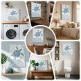 thumbnail image 6 of Ships Next Day Canvas Wall Art 10"x10", Blue Turtle Coastal Wood Framed Canvas Print Painting, Summer Beach Nautical Coral Ready to Hang Small Picture Wall Decor for Home Kitchen Nursery Office, 6 of 9