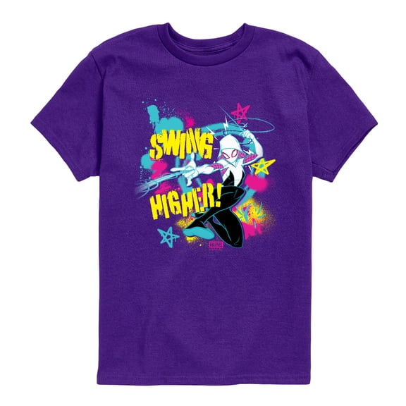 Spider-Man - Swing Higher - Youth Boys Short Sleeve Graphic T-Shirt