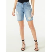 Sofia Jeans Women's Gabriela High Rise Bermuda Denim Shorts