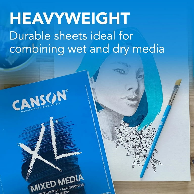 Canson XL Series Mixed Media Sheet Bulk Pack, 100 Sheet, 12x18
