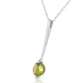 thumbnail image 2 of Galaxy Gold 14K Solid White Gold 18" Necklace with Natural Peridot, 14"-24" Sizes, August Birthstone, Symbol of Renewal, 2 of 3