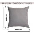 thumbnail image 5 of Cotton Throw Pillow Covers 18x18 Inch Set of 2 Gray Charcoal Decorative Zippered Cases for Decoration Gifts Decor Square Pillow Cases (Covers Only), 5 of 6