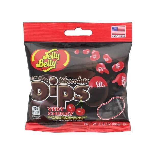 4PK Jelly Belly Jelly Beans 2.8oz Chocolate Dips Cherry 1