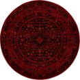 thumbnail image 3 of Unique Loom Tekke Collection Area Rug - Sheibani (5' 3" Round Red/Black), 3 of 8